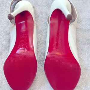 Christian Louboutin White Slingback Heels